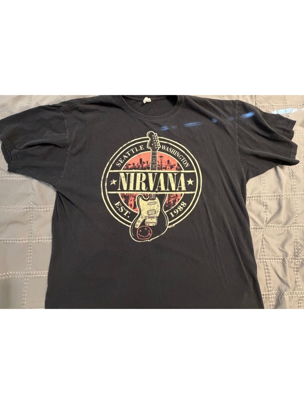 Vintage Nirvana Graphic T-Shirt Black Size 2XL